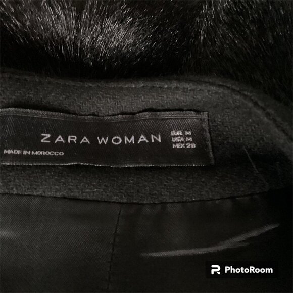Zara Vest - Faux Fur - Size M - Black - Picture 4 of 8